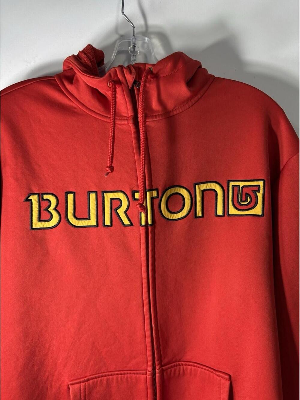 Burton Dry ride Hoodie Red Men's Large Full Zip Read - Picture 6 of 15